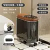Papelera de ranura estrecha para baño, uso doméstico, diseño de alta gama, gran capacidad, con tapa, para sala de estar y inodoro, con ruedas, para espacios reducidos