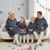 Pijama de franela con borrego Amazon otoño e invierno ropa de dormir cálida talla grande para adultos, niños y ropa de casa para padres e hijos