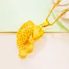 Moda Vietnã Carpa Carpa Imitação 3D Duro Goldfish Pingente Nova Sereia Pingente Imitação 24k Jóias de Ouro