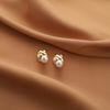 Aretes de Perla para Mujeres Sin Perforaciones, Diseño de Bobina de Mosquitos, Estilo Coreano, Pendientes de Alta Gama, Pendientes de Lujo Ligero, Estilo Retro de Hong Kong, Modernos y Versátiles
