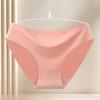 Fabricantes de calidad europeos y americanos transfronterizos, ropa interior sencilla sin costuras de una pieza de seda de hielo para damas, calzoncillos transpirables para chicas desnudas