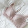 Ropa interior de encaje satinado para niña Paris date, top push up de soporte para busto pequeño, sujetador francés inalámbrico sin costuras