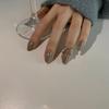 Anillo Minimalista Uilz con Diseño de Diamante de Nicho Ajustable para la Punta del Dedo para Mujeres, Estilo Genial con Circonita Micro, Incrustación de Circonita Popular en Internet