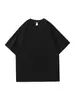 Al por mayor Camiseta de Algodón Puro 260g Hombro Caído Cuello Redondo Manga Corta Verano Estilo Nuevo Unisex Casual Holgada Color Sólido para Hombre