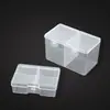 Caja de Plástico PP de 2 Compartimentos para Accesorios Pequeños, Caja de Almacenamiento para Piezas de Uñas, Costura, Ferretería, Juguetes y Embalaje de Cuentas Caja Pequeña