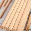 Madera Maciza Palo de Madera Redondo DIY Hecho a Mano Palo de Madera Pequeño Barra para Colgar Ropa Palo de Madera Yoga Fitness Palo de Madera Redondo de Madera