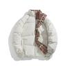 Jack Chuanyang Estilo Americano Vintage Casaco de Algodão com Penas Masculino de Inverno Espessado Casaco Pão Feminino Casaco de Inverno Masculino Casaco de Algodão