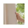 Nuevas Cortinas de Chenilla Decorativas Suaves Nanzhi Alto Oscurecimiento Blanco Lechoso Tacto Suave con Forma Alto Oscurecimiento Cortinas de Color Puro