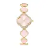 Relógio de Pulso Feminino de Quartzo para Comércio Exterior Tendência Transfronteiriça Moda Pétalas Trevo de Quatro Folhas Pulseira Relógio Feminino Relógio Retrô