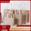 Bolsas de Linho Portáteis do Fabricante, Sacolas de Juta, Sacolas de Compras de Algodão e Linho, Sacolas Tote Publicitárias para Compras de Supermercado, Sacolas de Armazenamento Ecológicas Mais Vendidas