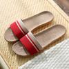 Pantufas de Linho 2025 Femininas Verão Casa Interior Barraca Pantufas de Casal Chão Silencioso Confortável Absorvente de Suor Pantufas Masculinas