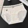 A9856 Elegante Braguita de Encaje Francés en Tono Gris para Mujer con Estética Única, Algodón Puro Texturizado con Refuerzo Prolongado 10A