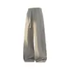 Pantalones Sueltos de Pierna Recta Estilo Japonés G-Stone para Hombre, Pantalones de Pierna Ancha con Cordón de Algodón y Lino de Dos Tonos, Estilo Moda Urbana