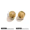 Acero Inoxidable Chapado en Oro de 18K Patrón de Calabaza Cuentas de Gota de Agua Cuentas Espaciadoras DIY Accesorios para Joyería Artesanal Hecha a Mano Materiales Venta al por Mayor