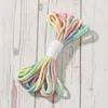 Cuerda de Algodón Trenzada con Núcleo de Color Gradiente, Cuerda Trenzada con Núcleo de Color Gradiente de 3 mm, Cuerda de Algodón Trenzada con Núcleo de Color Gradiente para Tejido Macramé 5 m