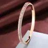 Pulsera Europea y Americana de Diamantes Completos Transfronteriza Joyería para Mujer Moda Retro Nicho Diseño Simple Versátil Pulsera de Circonita