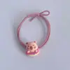 Cuerda para el Cabello de Capibara Dibujo Animado Bola para Cola de Caballo de Capibara Círculo para el Cabello Banda de Goma Nudada Rosa Adorno para la Cabeza Alta Elasticidad
