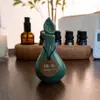 Botella de Perfume, Recipiente para Aceites Esenciales, Cuenco para Aceites Esenciales, Botella de Aceite Esencial con Forma de Hoja, Bandeja de Madera, Herramientas de Masaje para Spa, para Uso en Salones de Belleza