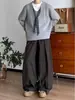 Suéter de punto grueso con diseño de retazos a cuadros estilo universitario japonés para hombres y mujeres, otoño e invierno, con caída relajada y mangas largas