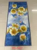 Venta al por mayor de fábrica Nuevo satén de brocado de Li 90*180 estampado Bufanda larga de playa Versión coreana de chal de seda