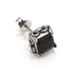 Pendientes Cuadrados de Zirconia y Acero de Titanio para Hombre de Moda Estilo Japonés y Coreano Nicho Gama Alta Retro Yuppi Pendientes Guapos para Hombre
