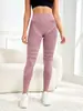 Pantalones de Yoga Seamless de Cintura Alta para Mujer con Levantamiento de Glúteo de Durazno, Alta Elasticidad, Adecuados para Fitness y Deportes