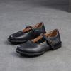 Shanghai Jie 2025 primavera e verão nova primeira camada de couro fivela elegante e confortável sapatos moda viajante casual sapatos femininos