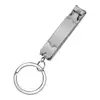 Nuevo Cortauñas Plegable Ultra Fino de Acero Inoxidable Portátil Multiusos Tarjeta Mini Cortauñas Anti-Salpicaduras