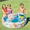 Alberca Inflable Intex con Bomba, Parasol, Alberca de Juegos Acuáticos para Casa de Niños, Alberca de Pelotas Oceánicas para Bebés y Niños en Interiores