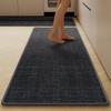 Dropshipping Internacional Linho Base de Borracha Cozinha Absorvente de Água e Óleo Tira Longa Conjunto de Duas Peças Tapete para Porta de Entrada de Casa Pronto para Venda
