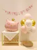 Rosa Globo Decoración de Fiesta Arreglo Cumpleaños de Bebé Escena de Un Año Mesa de Fotos Tablero KT Set Flotante Arreglo de Globos
