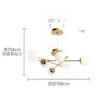 Lustre de luxo leve para sala de estar Zhongshan, luminária moderna e simples para sala de jantar, lâmpada nórdica atmosférica para casa, lâmpada principal para quarto Magic Bean