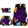 Mochila Escolar Geometría Geométrica Sprint Geometry Dash Nueva 3D Bolsa para Lápices Bandolera Set Impreso de Tres Piezas