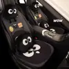 Juego de cojines para asiento de coche de carbón en bola pequeña, al por mayor transfronterizo, multicomponente, cojín de asiento tipo sándwich de panal de tres piezas, cojín nuevo de dibujos animados para las cuatro estaciones