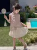 Hanfu Feminino 2026 Novo Estilo Estilo Chinês Moderno Melhorado Cheongsam Saia Plissada Conjunto de Colete de Verão Estilo Antigo para Crianças