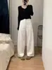 Nuevos Jeans de Pierna Ancha para Primavera y Verano Tallas Grandes para Mujer Hermana Gordita mm Forma de Pera Cintura Alta Adelgazantes Pantalones Harem Acortados