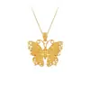 Collar de Cadena para Clavícula con Colgante de Mariposa Calada Hueca Tridimensional de Doble Capa de Oro de Arena Vietnamita Tendencia Nacional para Mujer Cadena de Clavícula Venta al por Mayor
