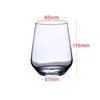 Vaso Transparente para Jugo, Vaso Creativo Grande para Yogur, Vaso de Agua para el Hogar, Vaso Pequeño de Cerveza Artesanal Importado Rojo sin Pie