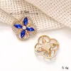 Zhuzi Nuevos Accesorios de Flor de Cristal Multicolor Accesorios para Joyería DIY Pegatinas para Funda de Teléfono Móvil Salida de Aire de Coche Accesorios de Diamante