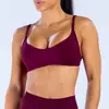 DF Cross-Border Novo Sutiã de Yoga Sem Costura com Alça Fina para Mulheres, Camisole de Secagem Rápida Justa com Lindo Design nas Costas, Roupa de Yoga Roupa Íntima Esportiva