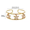 Pulsera de Acero de Titanio con Goteo de Aceite y Oro de 18K, Estilo Océano de Esmalte de Alta Gama, Diseño de Estrella de Mar y Palmera, Brazalete Abierto de Acero Inoxidable de Lujo Ligero