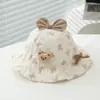 Chapéu de Bebê, Chapéu de Pescador, Novo Estilo de Primavera, Chapéu Bucket com Laço Ajustável para Protetor Solar, Chapéu de Proteção Solar para Bebês Meninas, Verão
