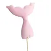 Decoración Creativa para Pastel de Fiesta Decoración de Lentejuelas Brillantes Decoración de Belleza Cola de Sirena Tarjeta Tarjeta para Mesa de Postres