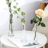 Decoração do vaso sala de estar arranjo floral nicho garrafa de vidro nórdica transparente ins estilo mini boca fina luz de luxo aquático criativo