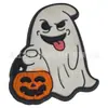 Parches de Halloween de PVC de goma blanda transfronterizos, accesorios de muñeca plana, decoraciones para llaveros, componentes de adorno para bricolaje