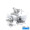 Soporte de Esquina Mariposa de Aleación de Zinc de Ángulo Recto Engrosado Combinación Tres en Uno Hierro de Ángulo Conector de Armario Tablero de Estante Fijo Desmontable