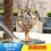 Lámpara de columna para puerta de villa con jardín amurallado al aire libre, lámpara de puerta, lámpara de columna para patio al aire libre, lámpara de columna de estilo europeo impermeable, lámpara de columna con forma de bola