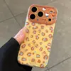 Funda Creativa para Teléfono de Gato con Estampado de Leopardo Adecuada para Apple 17/16Pro Nicho Anti-Caídas Iphone15/14P Diseño Simple