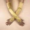 Luvas de cetim com dedos em gancho longo luvas de mascarada anos 1920 luvas para vestido de noiva luvas anti-DDoS