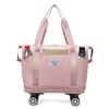 Bolsa de Viaje Doble Hombro Rueda Universal Gran Capacidad Bolsa Duffel Estudiante Expandible Corta Distancia Moda Bolsa de Almacenamiento Separada Seco y Húmedo